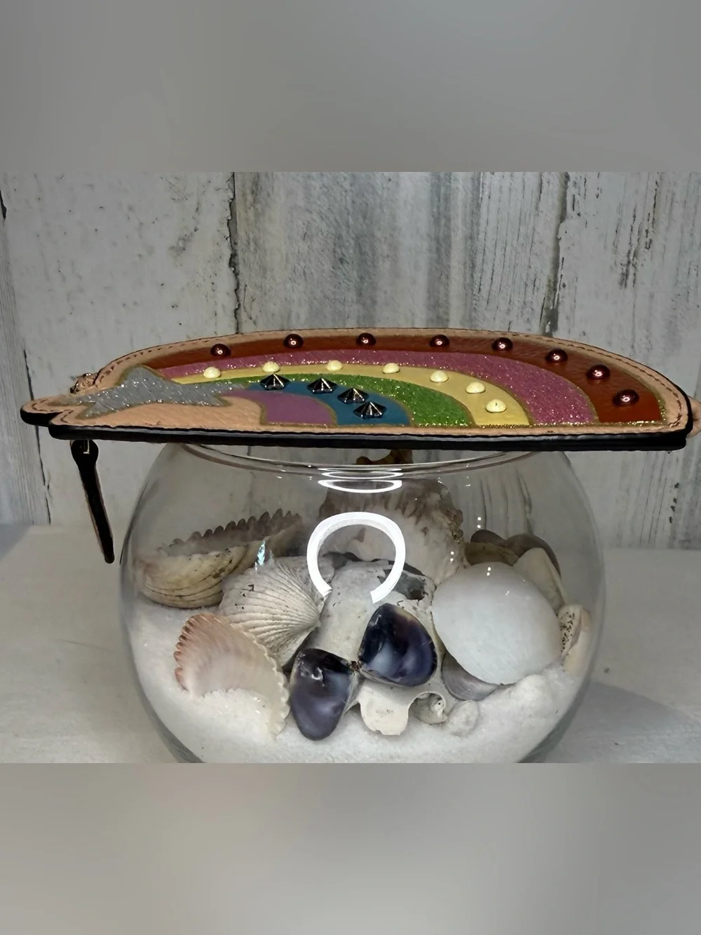 Coach Shooting Star Rainbow Coin Pouch 2018 27532 HTF